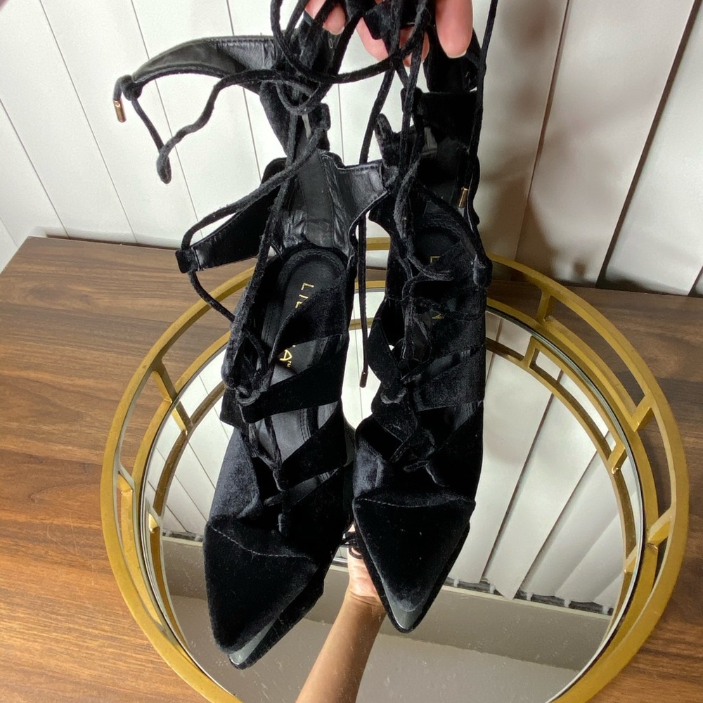 2 PAIRS! Velour Pointed Toe Ankle Booties